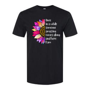 Once In A While Someone Amazing Comes Along Sunflower Softstyle CVC T-Shirt