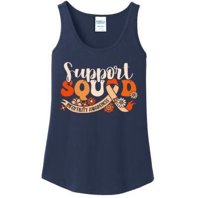 Orange Infertility Awareness Support Squad Partner Ivf Month Ladies Essential Tank