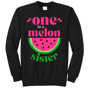 One In A Melon Sister Watermelon Party Family Matching Sweatshirt