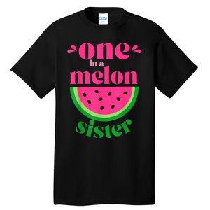 One In A Melon Sister Watermelon Party Family Matching Tall T-Shirt