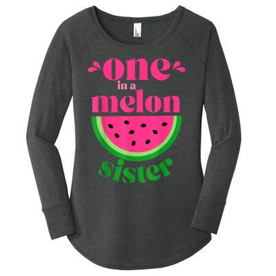 One In A Melon Sister Watermelon Party Family Matching Women's Perfect Tri Tunic Long Sleeve Shirt