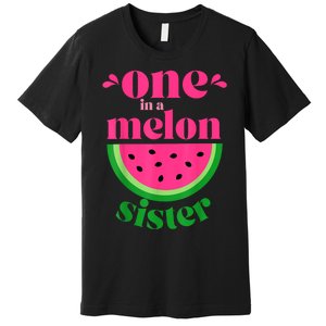 One In A Melon Sister Watermelon Party Family Matching Premium T-Shirt