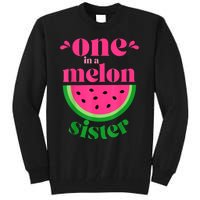 One In A Melon Sister Watermelon Party Family Matching Tall Sweatshirt