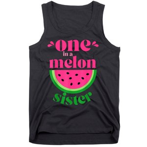 One In A Melon Sister Watermelon Party Family Matching Tank Top