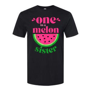 One In A Melon Sister Watermelon Party Family Matching Softstyle CVC T-Shirt