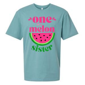 One In A Melon Sister Watermelon Party Family Matching Sueded Cloud Jersey T-Shirt