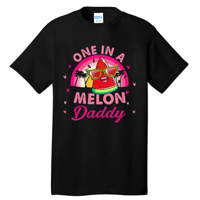 One In A Melon Daddy Rainbow Watermelon Family Matching Tall T-Shirt