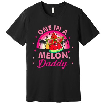 One In A Melon Daddy Rainbow Watermelon Family Matching Premium T-Shirt