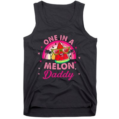 One In A Melon Daddy Rainbow Watermelon Family Matching Tank Top