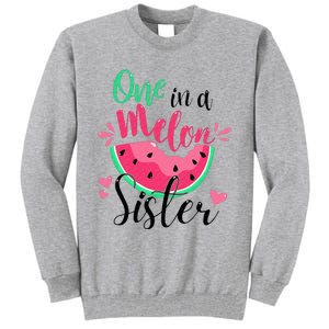 One in a Melon Sister Summer Birthday Party Matching Family Tall Sweatshirt