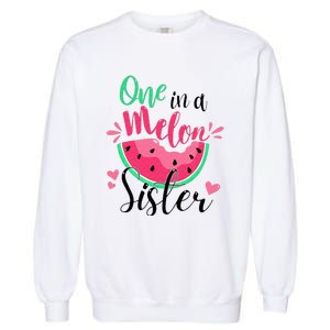 One in a Melon Sister Summer Birthday Party Matching Family Garment-Dyed Sweatshirt