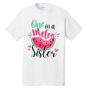 One in a Melon Sister Summer Birthday Party Matching Family Tall T-Shirt