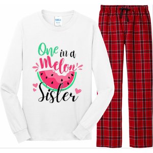 One in a Melon Sister Summer Birthday Party Matching Family Long Sleeve Pajama Set