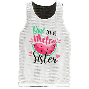 One in a Melon Sister Summer Birthday Party Matching Family Mesh Reversible Basketball Jersey Tank