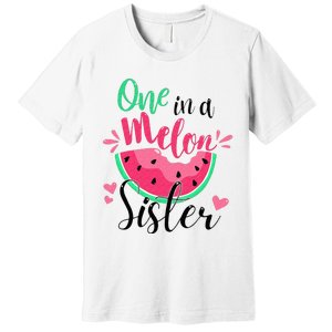 One in a Melon Sister Summer Birthday Party Matching Family Premium T-Shirt