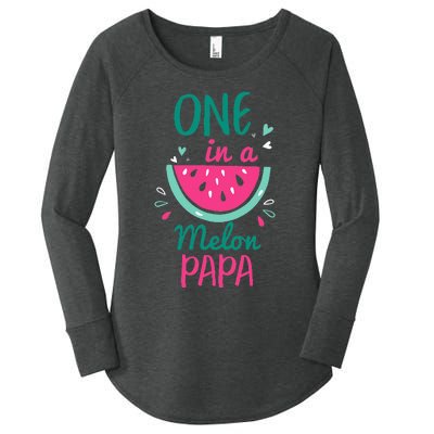 One In A Melon Papa Watermelon Family Matching Women's Perfect Tri Tunic Long Sleeve Shirt