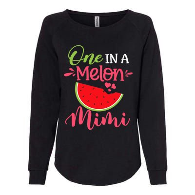 One In A Melon Mimi Watermelon Family Birthday Party Womens California Wash Sweatshirt