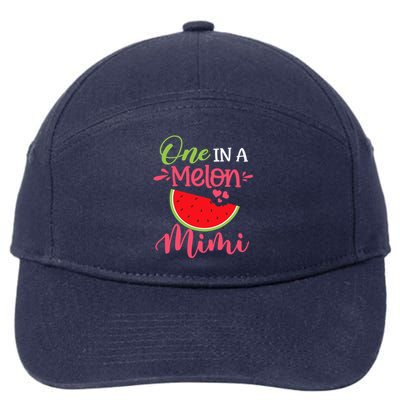 One In A Melon Mimi Watermelon Family Birthday Party 7-Panel Snapback Hat