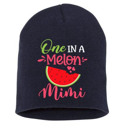 One In A Melon Mimi Watermelon Family Birthday Party Short Acrylic Beanie