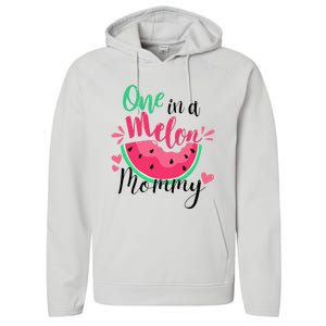 One in a Melon Mommy Summer Birthday Party Matching Family Performance Fleece Hoodie