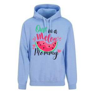 One in a Melon Mommy Summer Birthday Party Matching Family Unisex Surf Hoodie