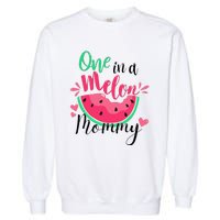 One in a Melon Mommy Summer Birthday Party Matching Family Garment-Dyed Sweatshirt