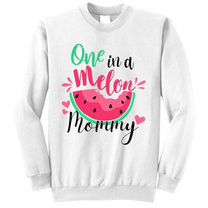 One in a Melon Mommy Summer Birthday Party Matching Family Sweatshirt