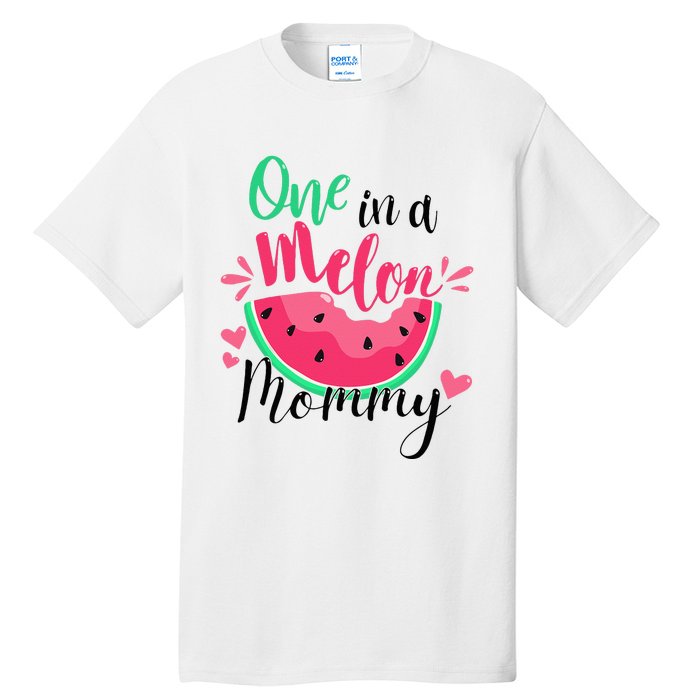 One in a Melon Mommy Summer Birthday Party Matching Family Tall T-Shirt