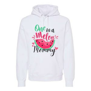 One in a Melon Mommy Summer Birthday Party Matching Family Premium Hoodie