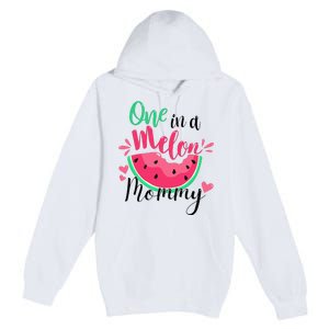 One in a Melon Mommy Summer Birthday Party Matching Family Premium Pullover Hoodie