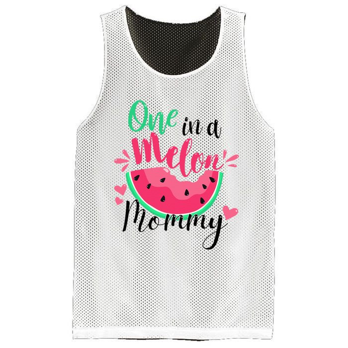 One in a Melon Mommy Summer Birthday Party Matching Family Mesh Reversible Basketball Jersey Tank