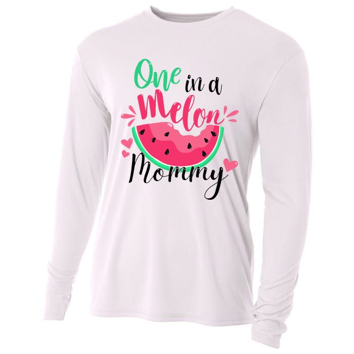 One in a Melon Mommy Summer Birthday Party Matching Family Cooling Performance Long Sleeve Crew