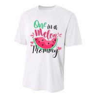 One in a Melon Mommy Summer Birthday Party Matching Family Performance Sprint T-Shirt