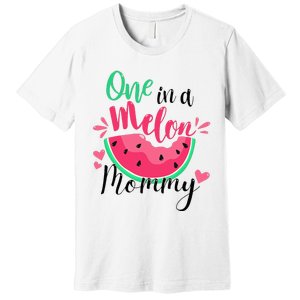 One in a Melon Mommy Summer Birthday Party Matching Family Premium T-Shirt