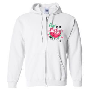 One in a Melon Mommy Summer Birthday Party Matching Family Full Zip Hoodie