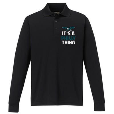 ORIGINAL IT'S A PHILLY THING Its A Philadelphia Thing Fan Performance Long Sleeve Polo