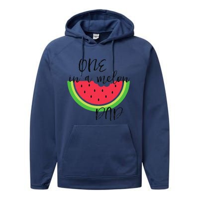 One In A Melon Dad Matching Birthday Gift Sets Parents Performance Fleece Hoodie