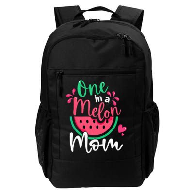 One In A Melon Mom Birthday Matching Watermelon Family Daily Commute Backpack