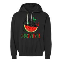One In A Melon Brother Watermelon Family Matching Summer Garment-Dyed Fleece Hoodie