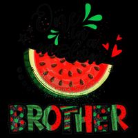 One In A Melon Brother Watermelon Family Matching Summer Flexfit Unipanel Trucker Cap