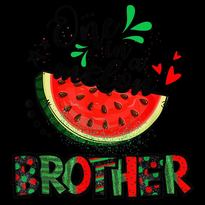 One In A Melon Brother Watermelon Family Matching Summer Flexfit Unipanel Trucker Cap