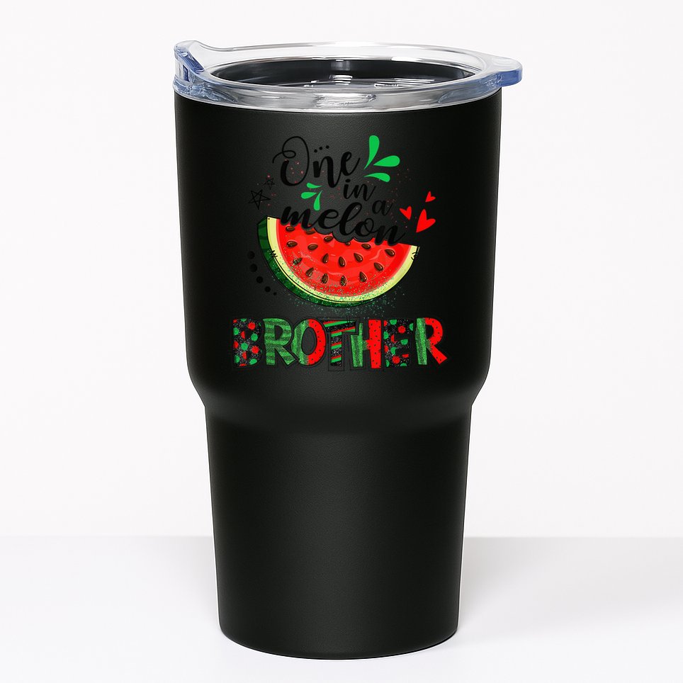 One In A Melon Brother Watermelon Family Matching Summer Tumbler