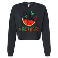 One In A Melon Brother Watermelon Family Matching Summer Cropped Pullover Crew