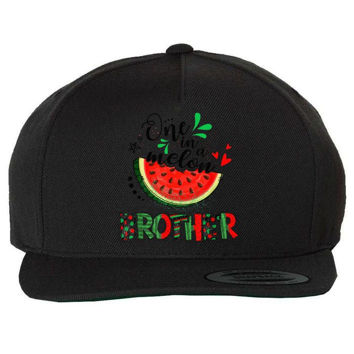 One In A Melon Brother Watermelon Family Matching Summer Wool Snapback Cap