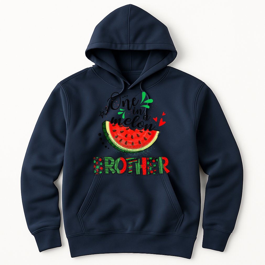 One In A Melon Brother Watermelon Family Matching Summer Hoodie