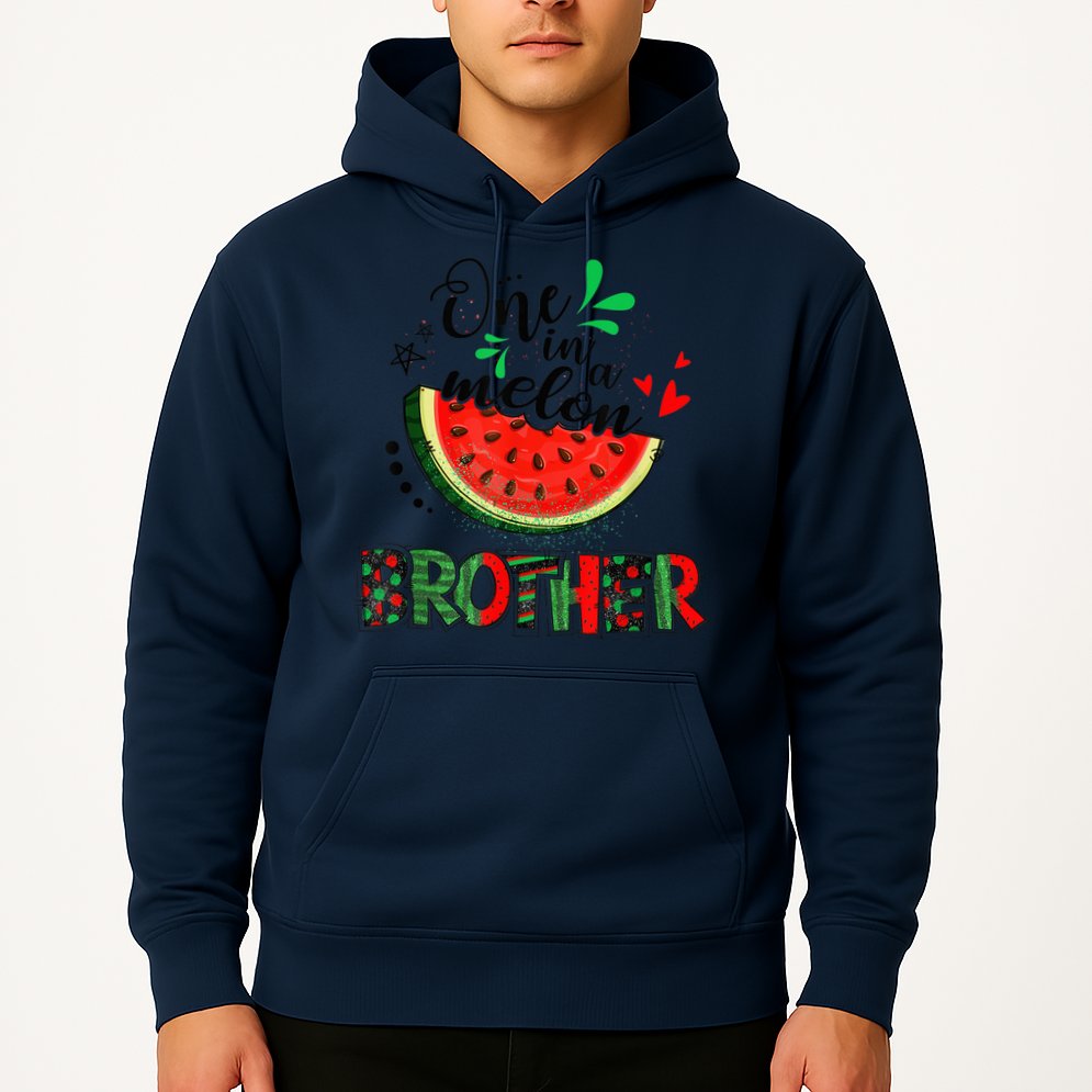 One In A Melon Brother Watermelon Family Matching Summer Hoodie