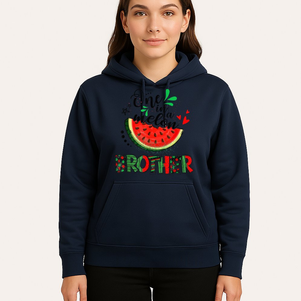 One In A Melon Brother Watermelon Family Matching Summer Hoodie