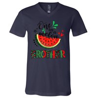 One In A Melon Brother Watermelon Family Matching Summer V-Neck T-Shirt