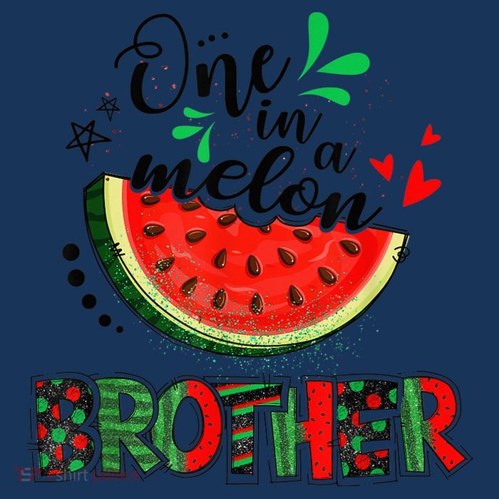 One In A Melon Brother Watermelon Family Matching Summer Magnet
