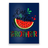 One In A Melon Brother Watermelon Family Matching Summer Poster